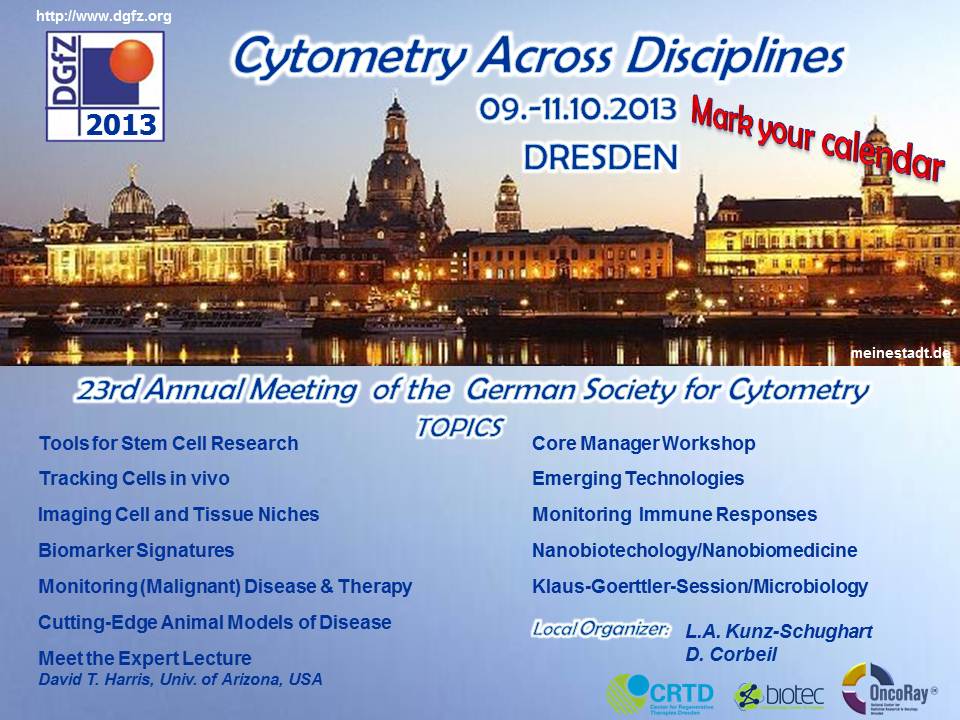 Read more about the article 23rd Annual Conference of the German Society for Cytometry, Dresden, DE